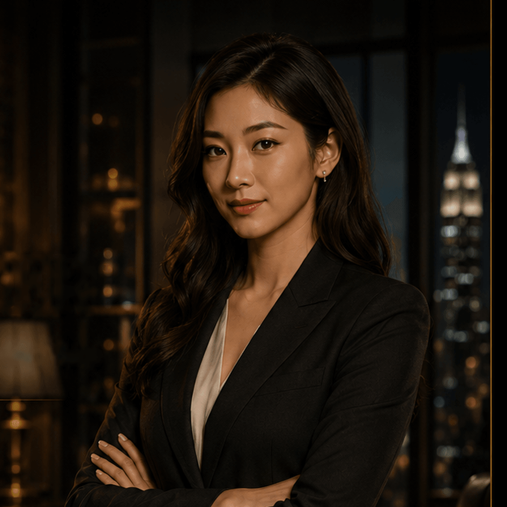 Professional talent recruiter in an executive office